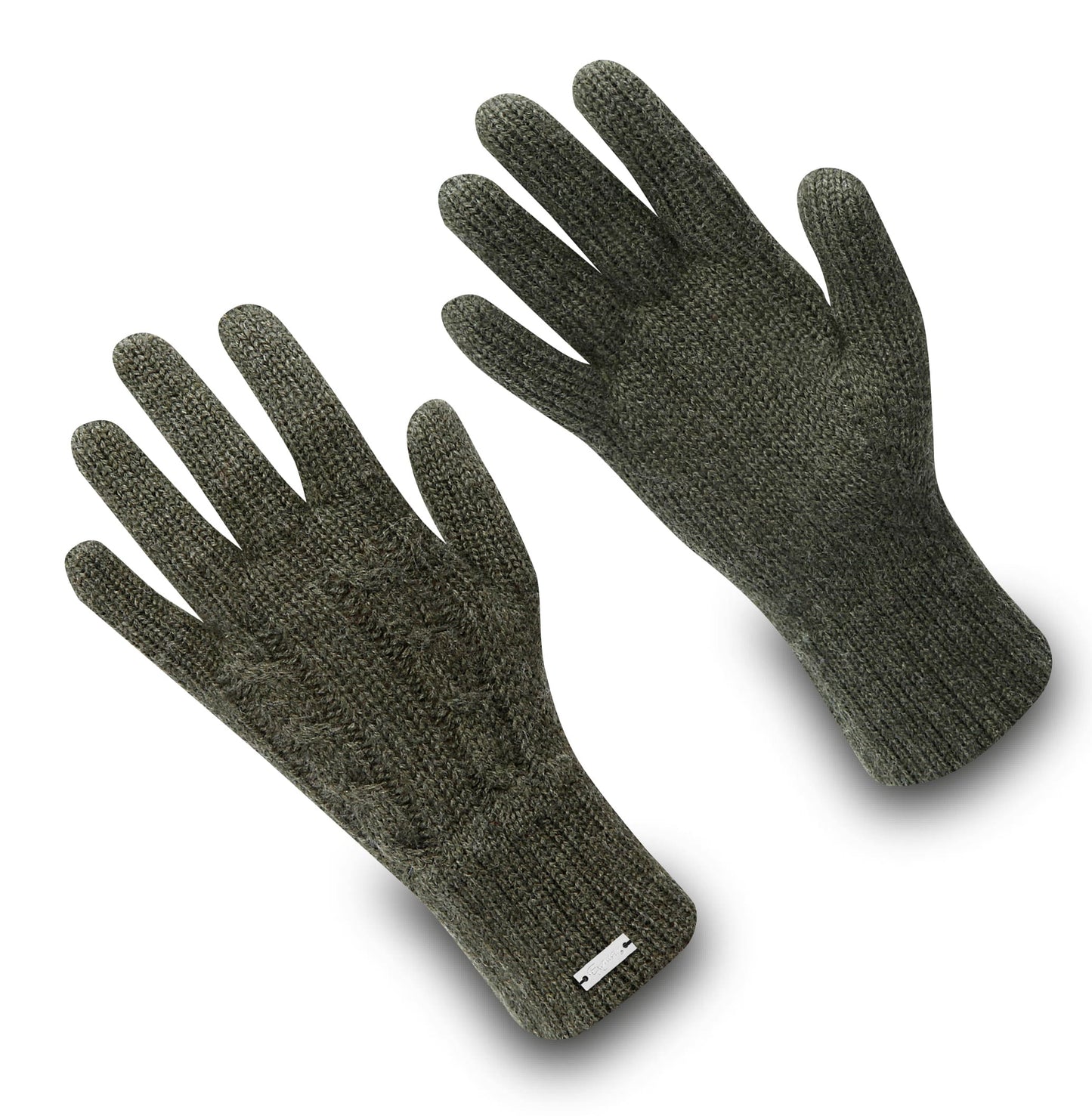 Kaschmir Handschuhe mit Zopfmuster
